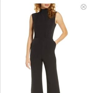 Charles Henry Black Open Back Culotte Jumpsuit/Dress size M.